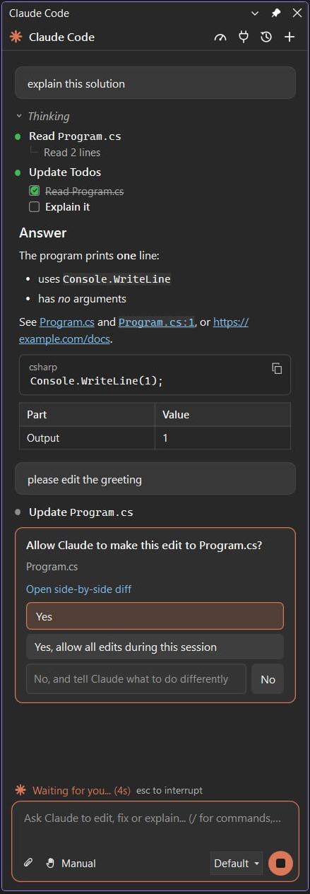 Claude asking before it edits a file